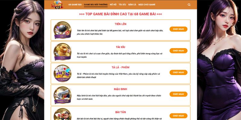 Các thể loại game bài thưởng lớn đa dạng và hấp dẫn